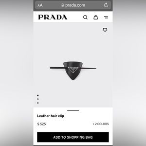 COPY - Authentic Prada Leather Hair Clip